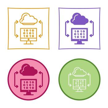 Cloud Coding Vector Icon