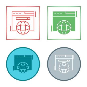 icono de vector de navegador