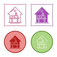 Work At Home Vector Icon