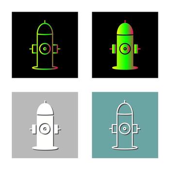 icono de vector de hidrante único