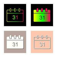 Unique Calendar Vector Icon