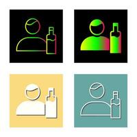 Unique Man And Drink Vector Icon