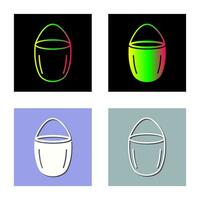 Unique Water Bucket Vector Icon