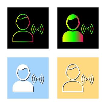 señal única en el icono de vector de usuario