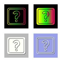 Unique Question Mark Vector Icon