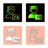 Unique Receiving Diploma Vector Icon