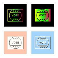 Vote Sticker Vector Icon