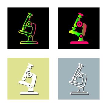 icono de vector de microscopio