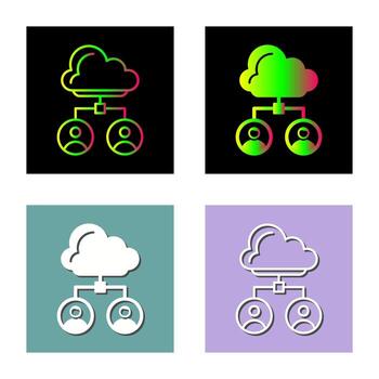icono de vector de nube