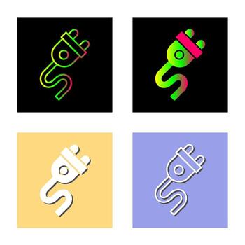 icono de vector de enchufe