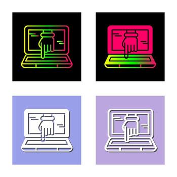 Computer Hacking Vector Icon