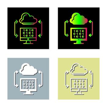 Cloud Coding Vector Icon