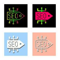 icono de vector de etiqueta seo