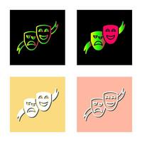 icono de vector de máscaras de teatro