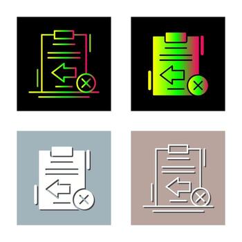 icono de vector fallido de retorno