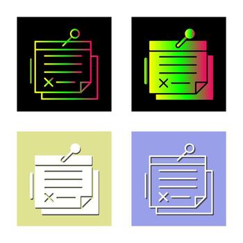 nota, vector, icono vector