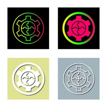 icono de vector de solución