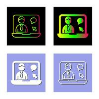 Online Interview Vector Icon