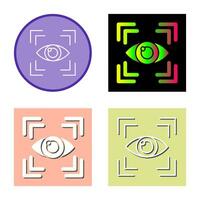 icono de vector de exploración ocular