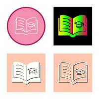 icono de vector de libro abierto