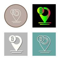 icono de vector de marcador de posición de bitcoin