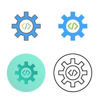 Unique Code Optimization Vector Icon