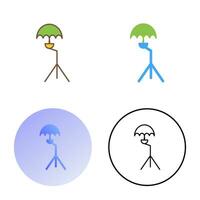 Unique Umbrella Stand Vector Icon