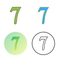 Number Seven Vector Icon