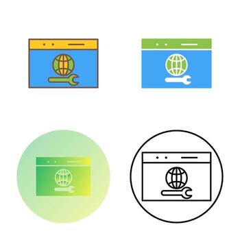 icono de vector de soporte web único