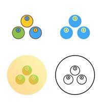 Unique Snooker Balls Vector Icon