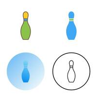 Unique Bowling Pin Vector Icon