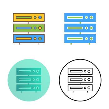 icono de vector de servidor único