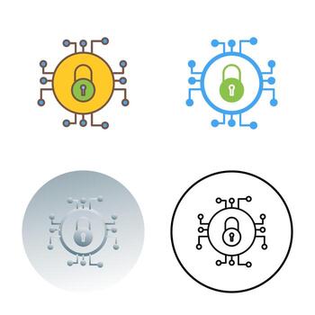icono de vector de seguridad de datos único