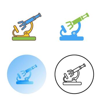 icono de vector de microscopio