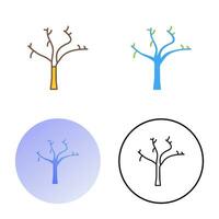 árbol sin hojas vector icono