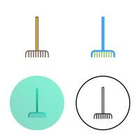 Fork picking Leaves Vector Icon