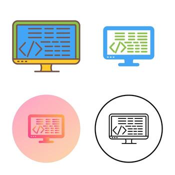 icono de vector de codificación