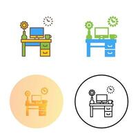 icono de vector de mesa de trabajo