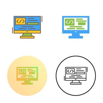 icono de vector de codificación