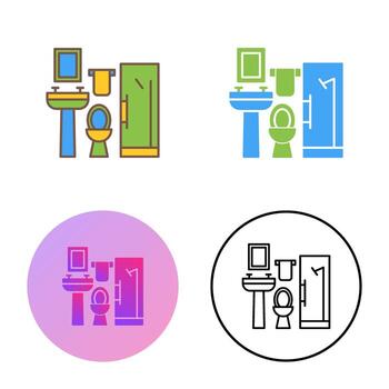 icono de vector de baño