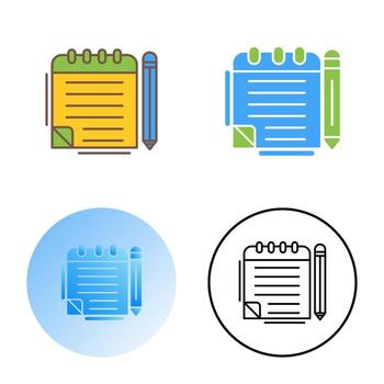 Notepad Vector Icon