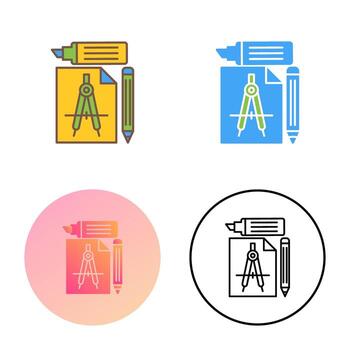 icono de vector de herramientas de estudio