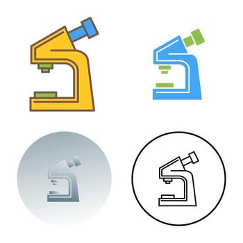 icono de vector de microscopio