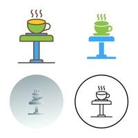 icono de vector de mesa de café