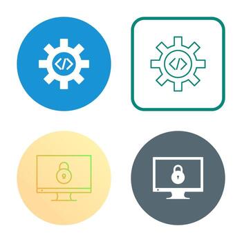 Unique Database Management Vector Icon