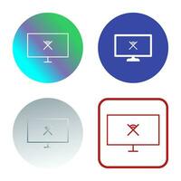 Unique Disconnected Network Vector Icon