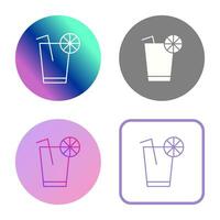 Unique Lemon Juice Vector Icon