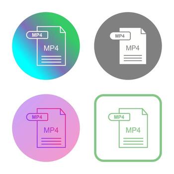 icono de vector de mp4
