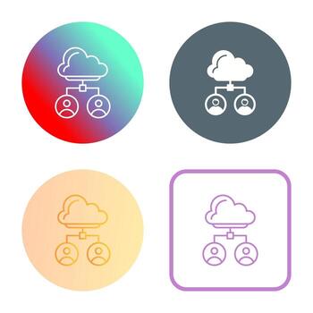 icono de vector de nube