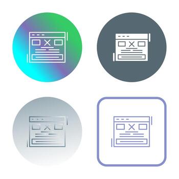 icono de vector de error